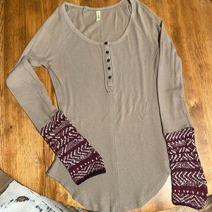Free People Waffle Long Sleeve